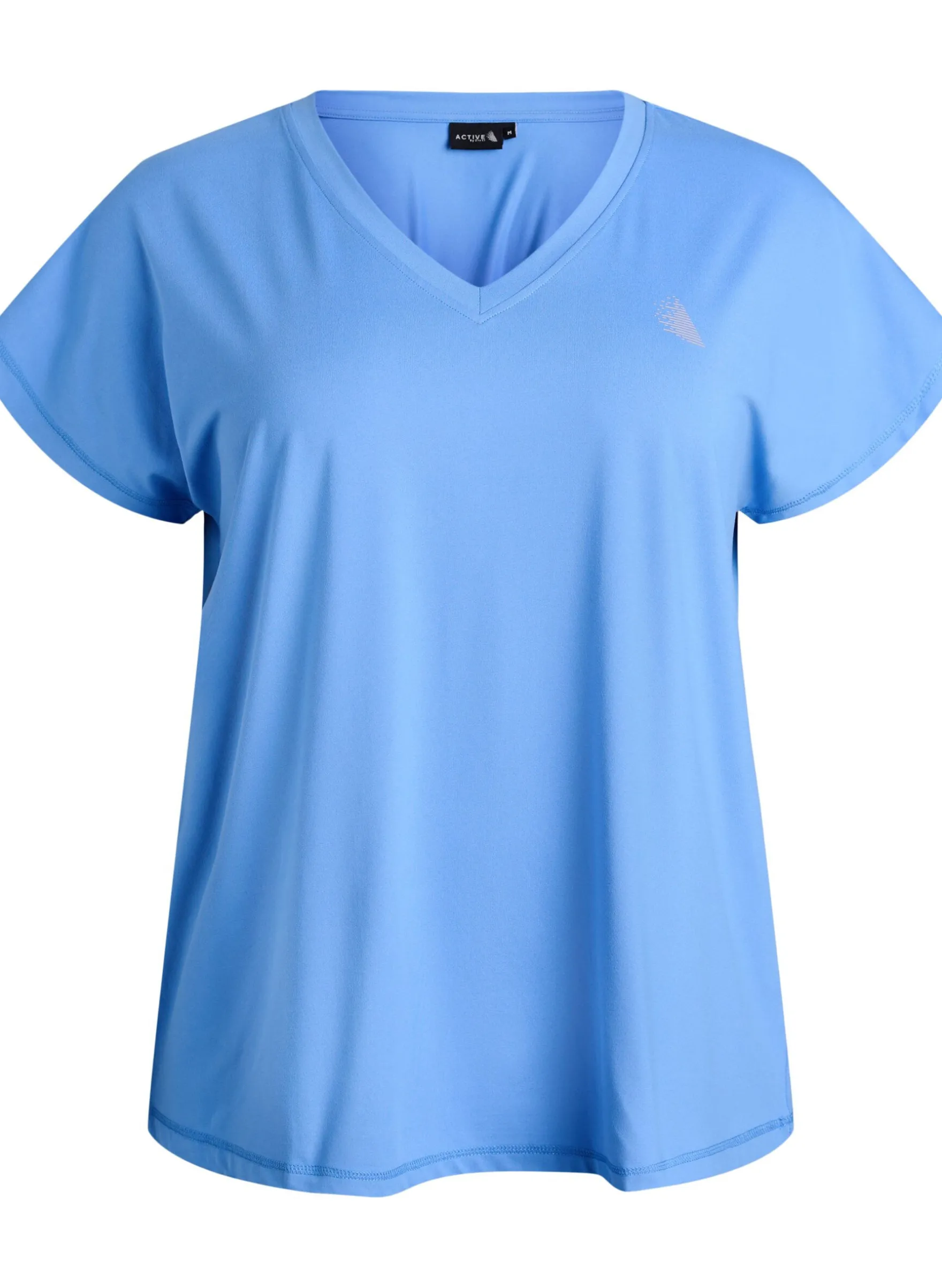 Lockeres Trainings-T-Shirt mit V-Ausschnitt