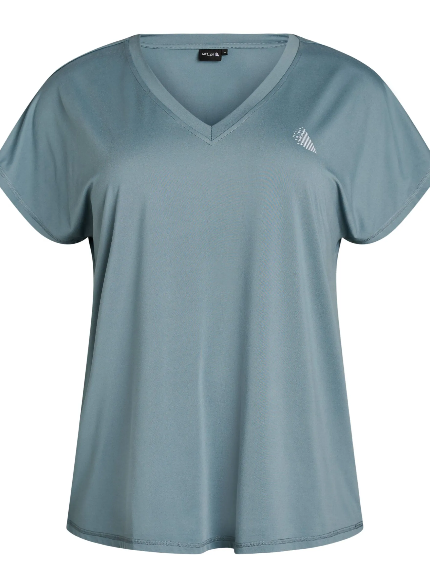 Lockeres Trainings-T-Shirt mit V-Ausschnitt
