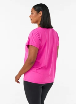 Lockeres Trainings-T-Shirt mit V-Ausschnitt