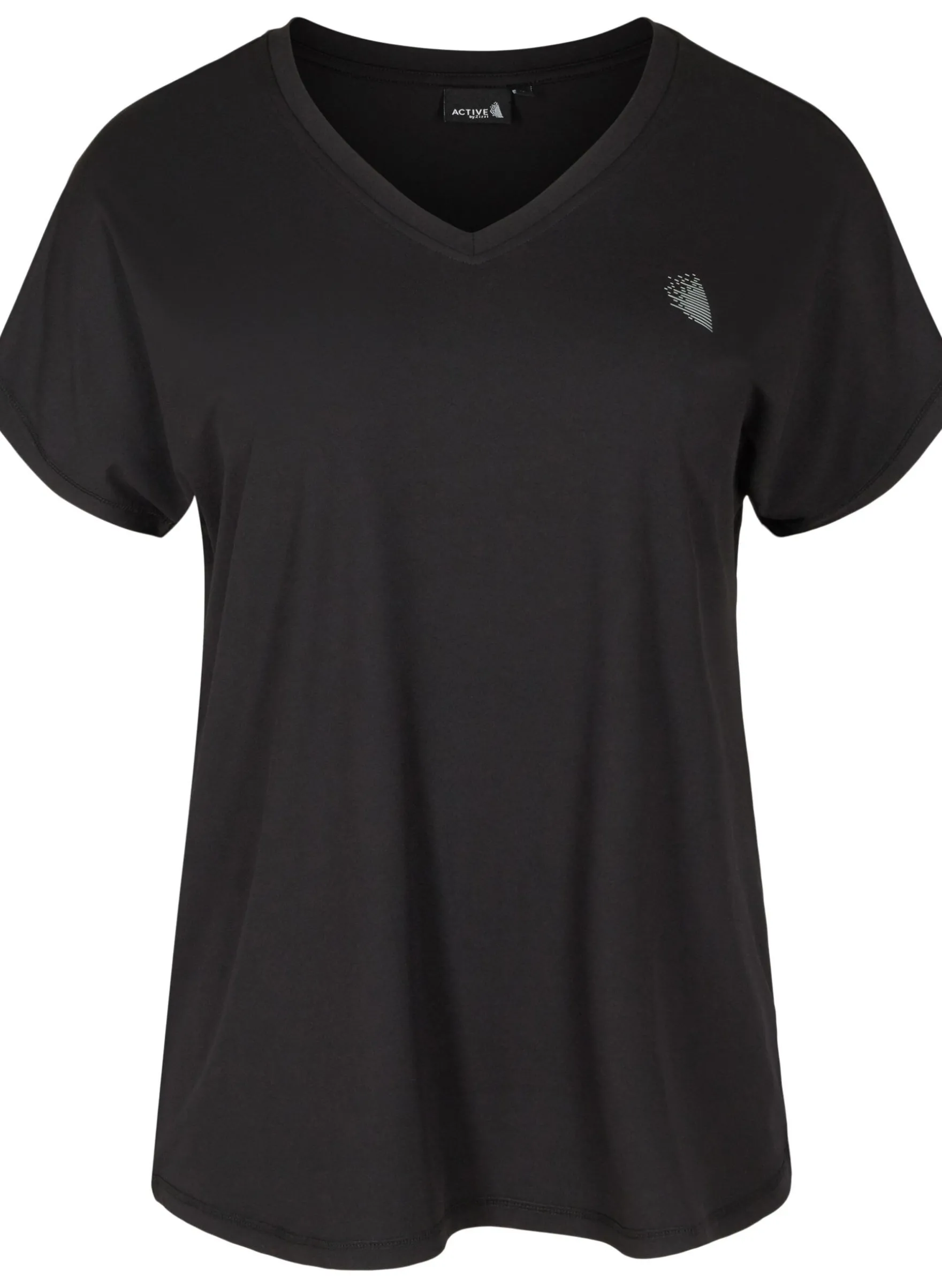 Lockeres Trainings-T-Shirt mit V-Ausschnitt
