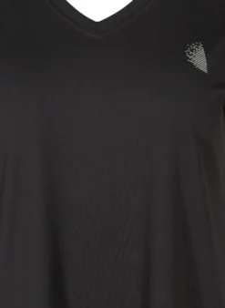 Lockeres Trainings-T-Shirt mit V-Ausschnitt