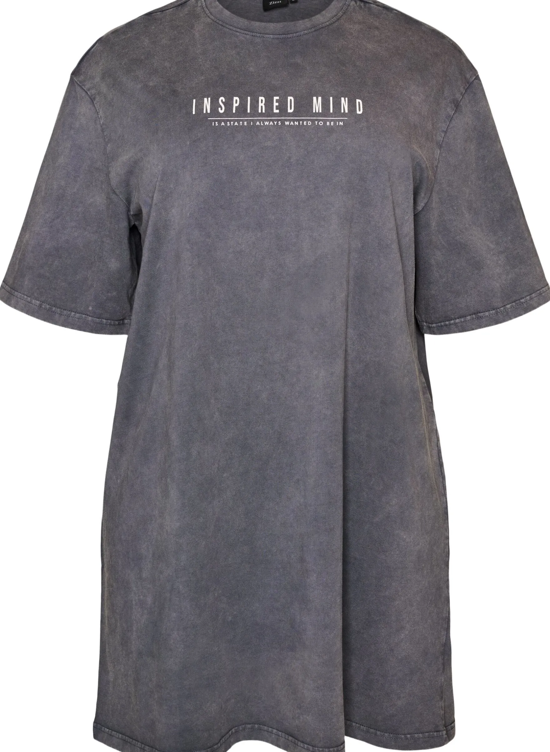 Lockeres T-Shirt-Kleid mit Washed-Optik