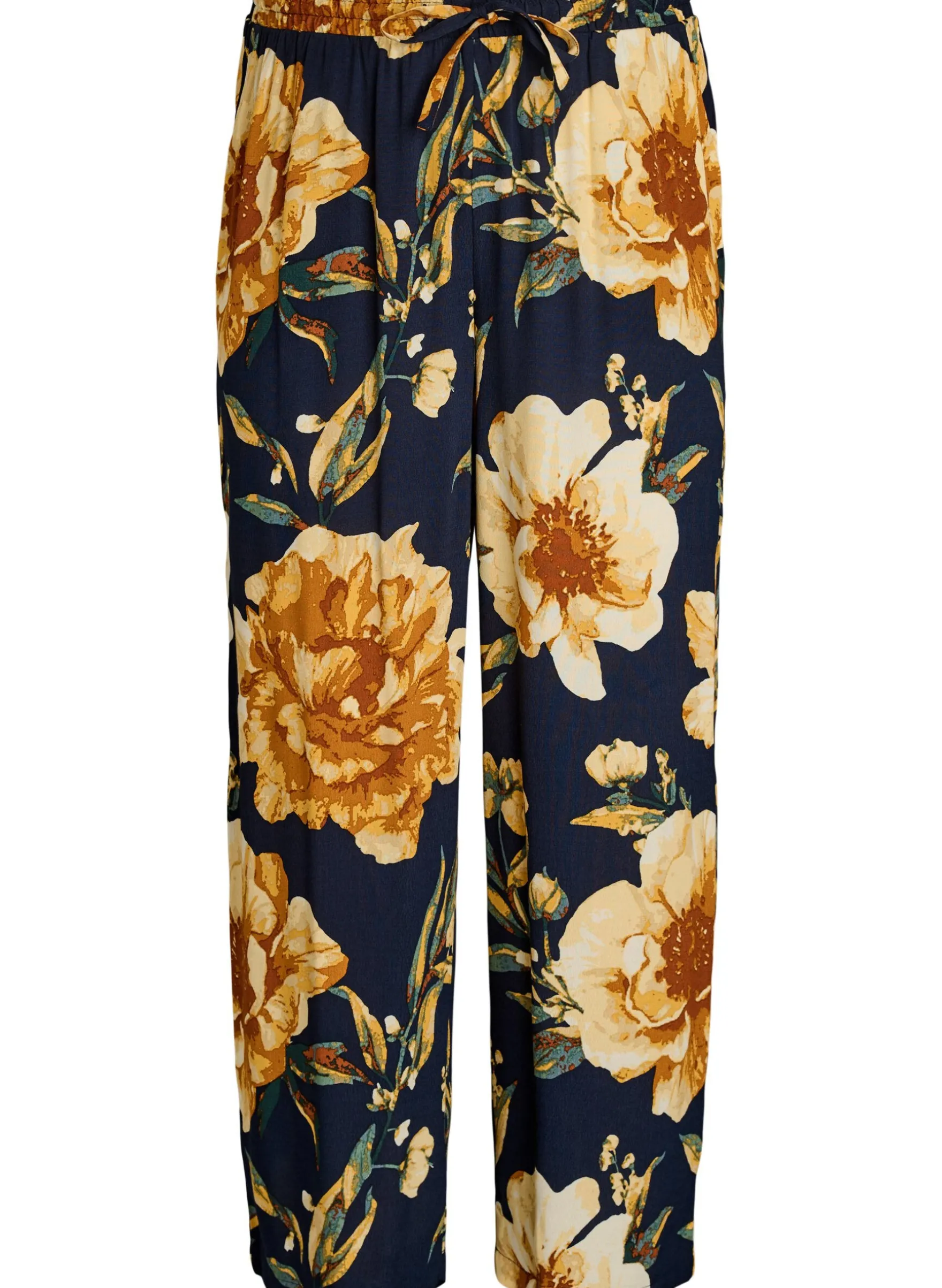 Lockere Viskosehose mit Print