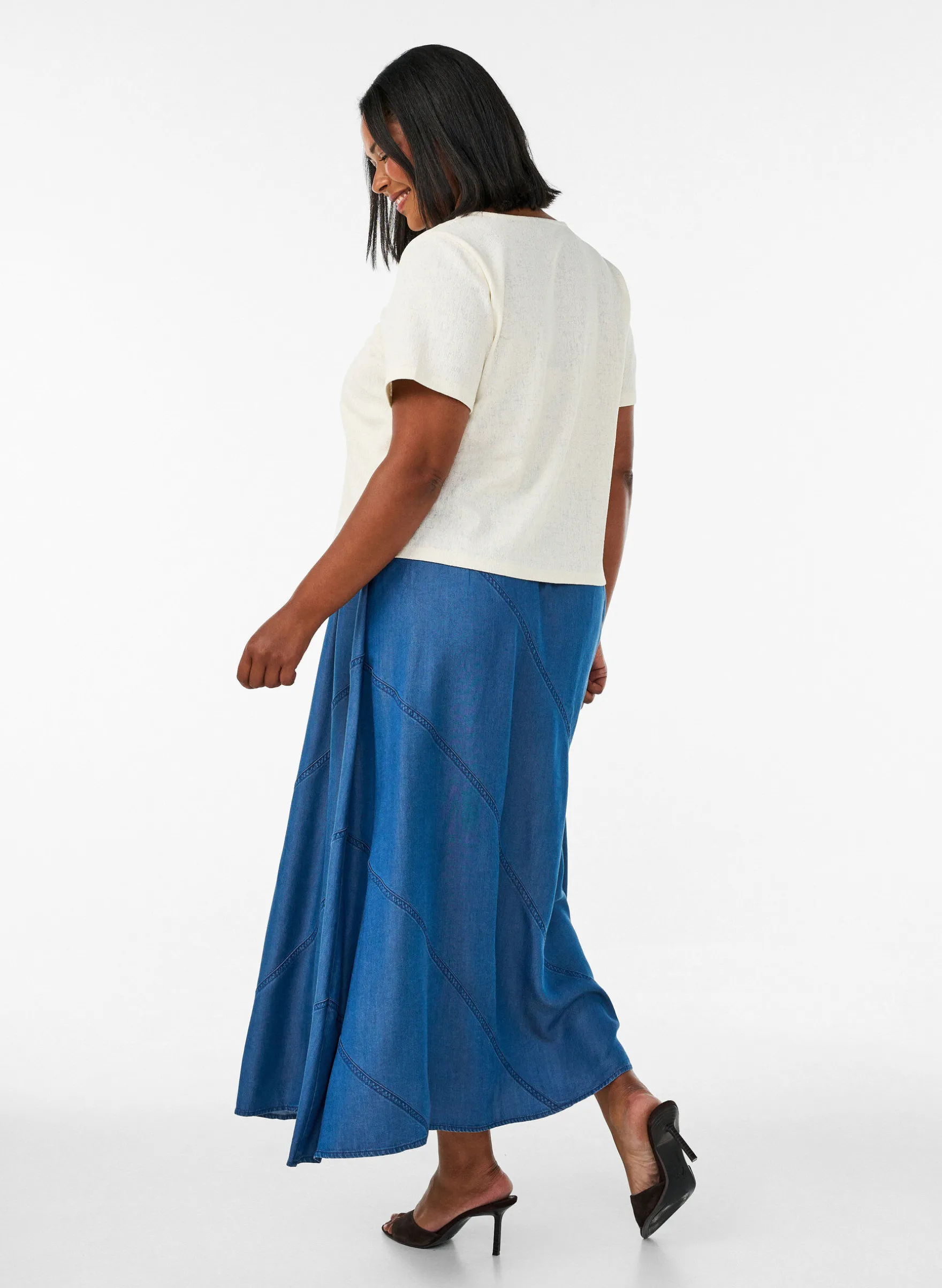 Maxirock in Denim-Optik aus TENCEL™ Lyocell