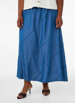 Maxirock in Denim-Optik aus TENCEL™ Lyocell