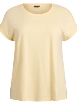 Melange T-Shirt mit kurzen Ärmeln