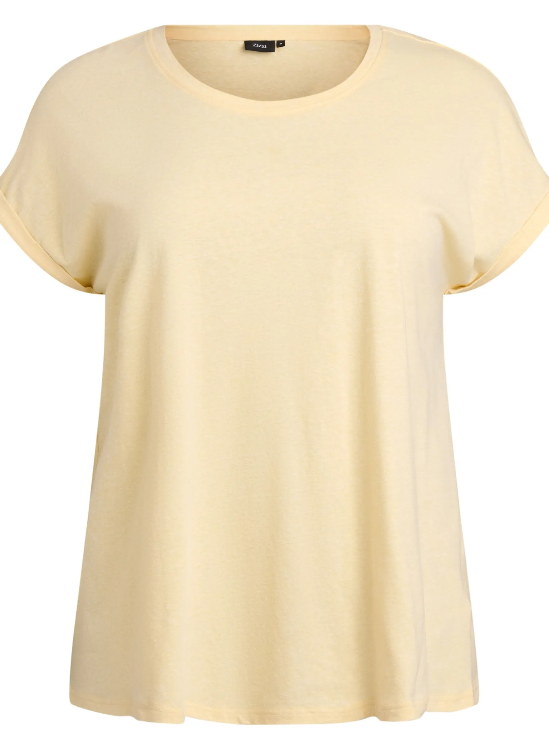 Melange T-Shirt mit kurzen Ärmeln