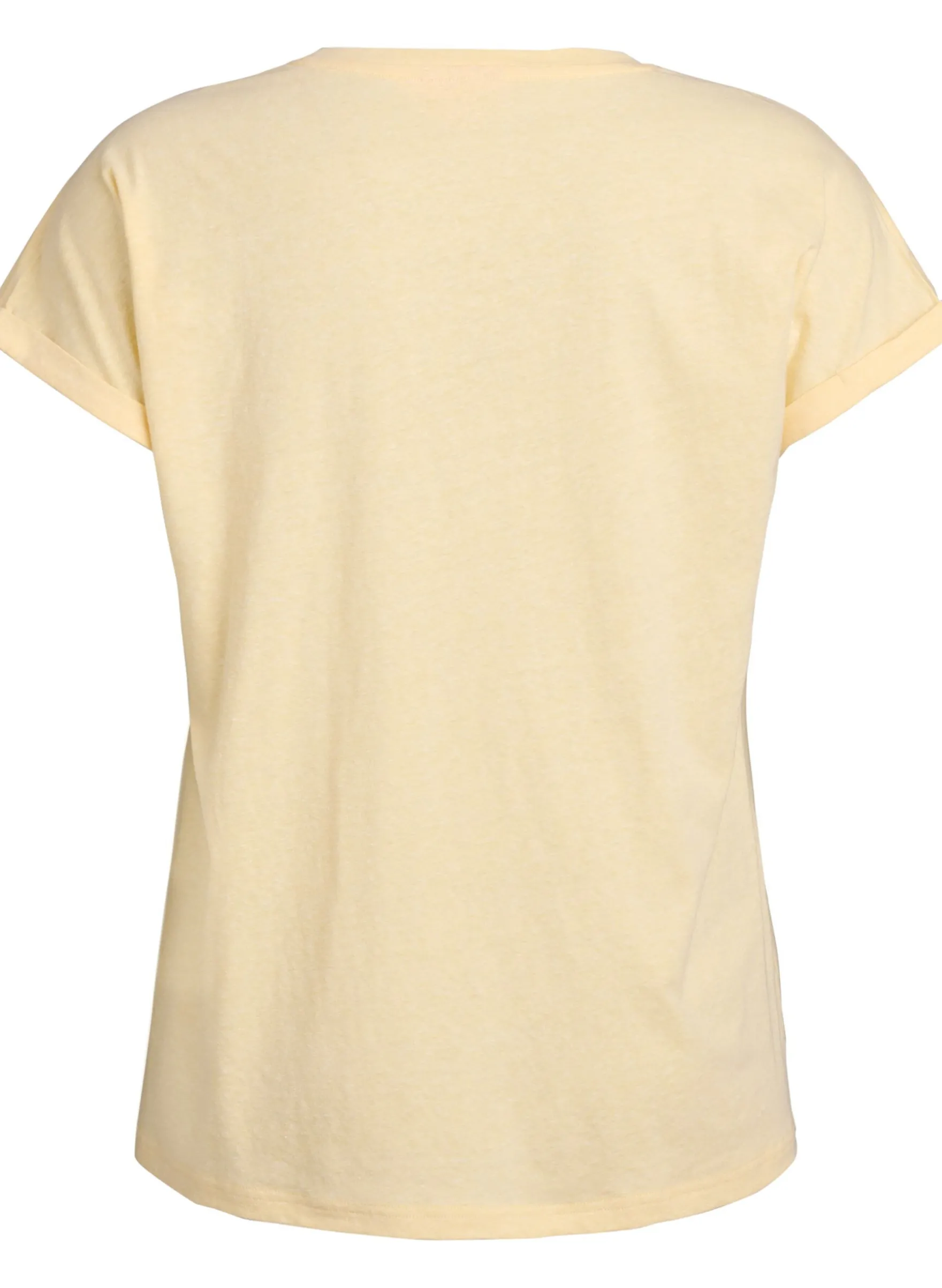 Melange T-Shirt mit kurzen Ärmeln