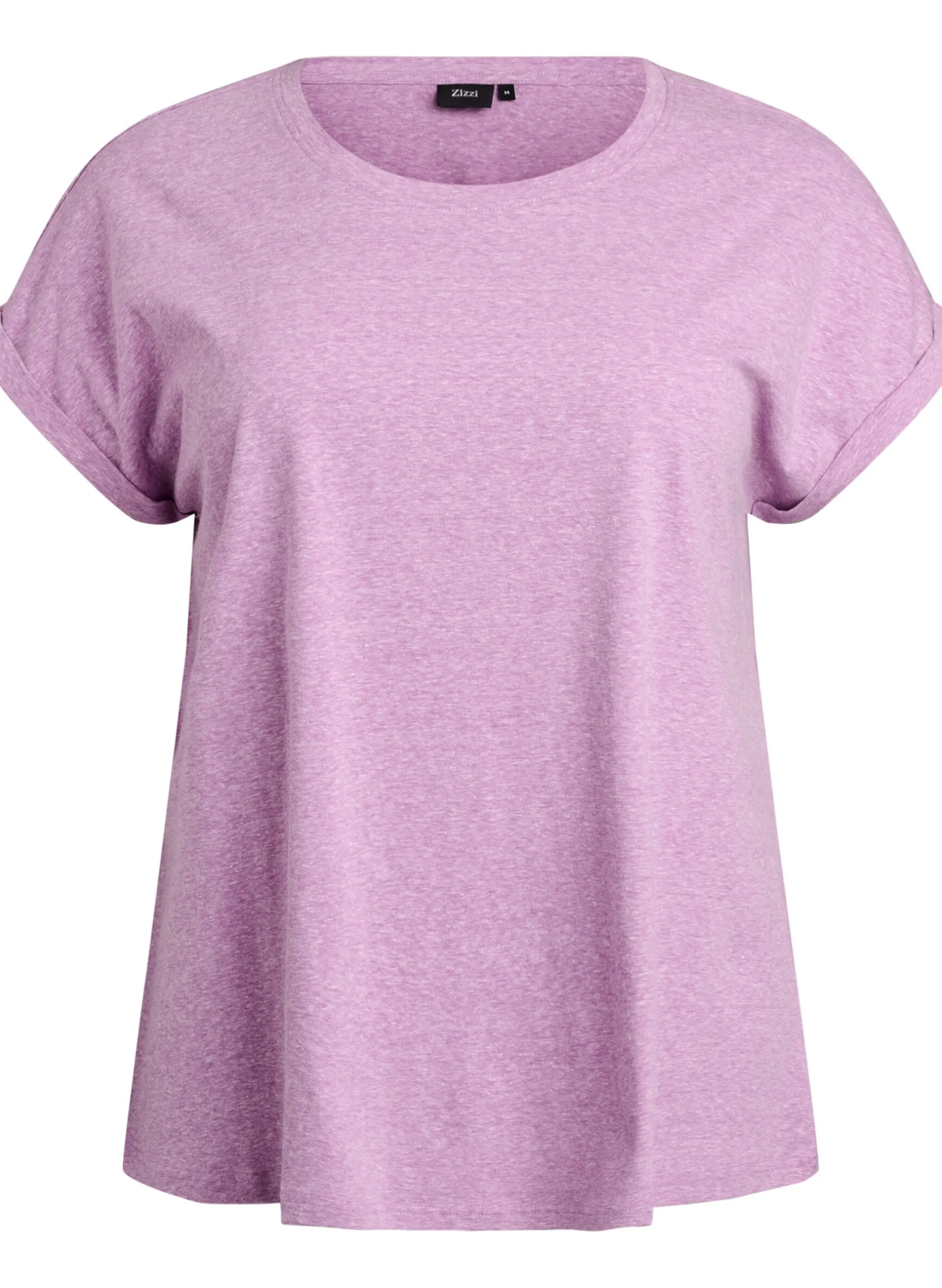 Melange T-Shirt mit kurzen Ärmeln