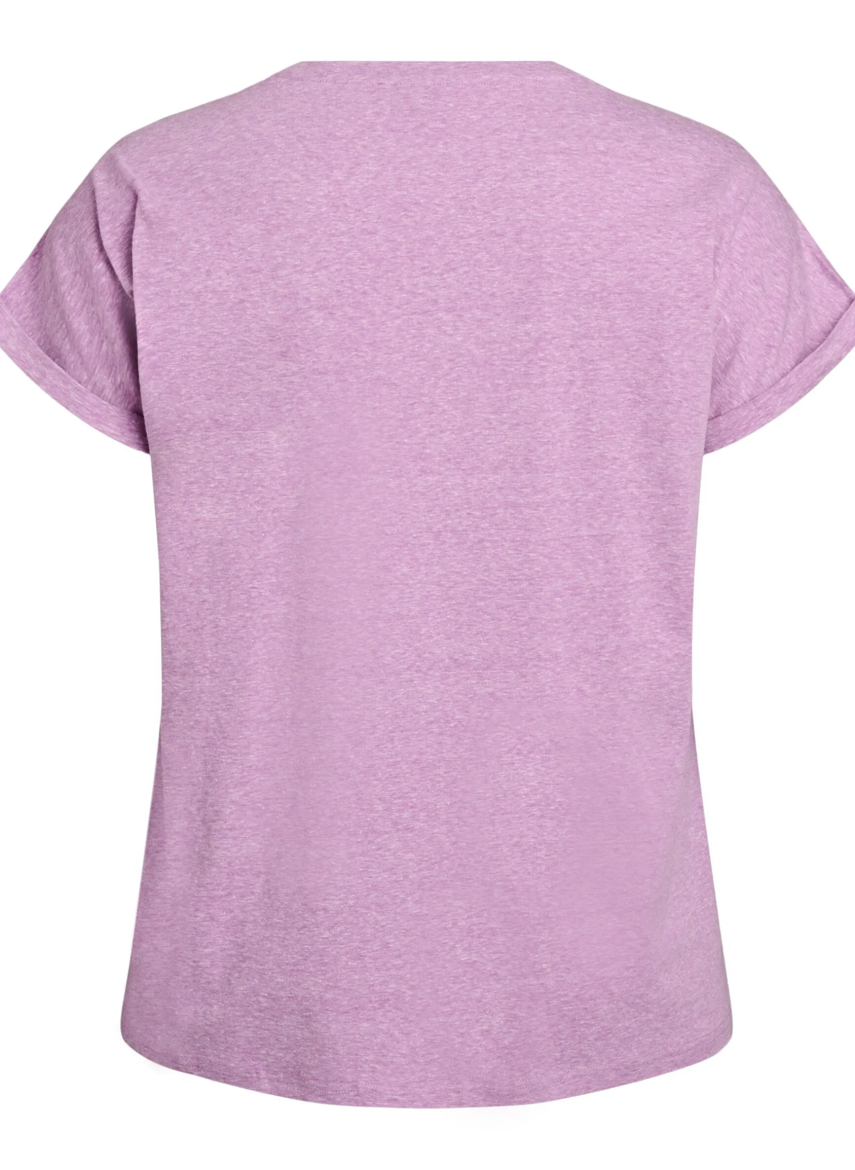 Melange T-Shirt mit kurzen Ärmeln