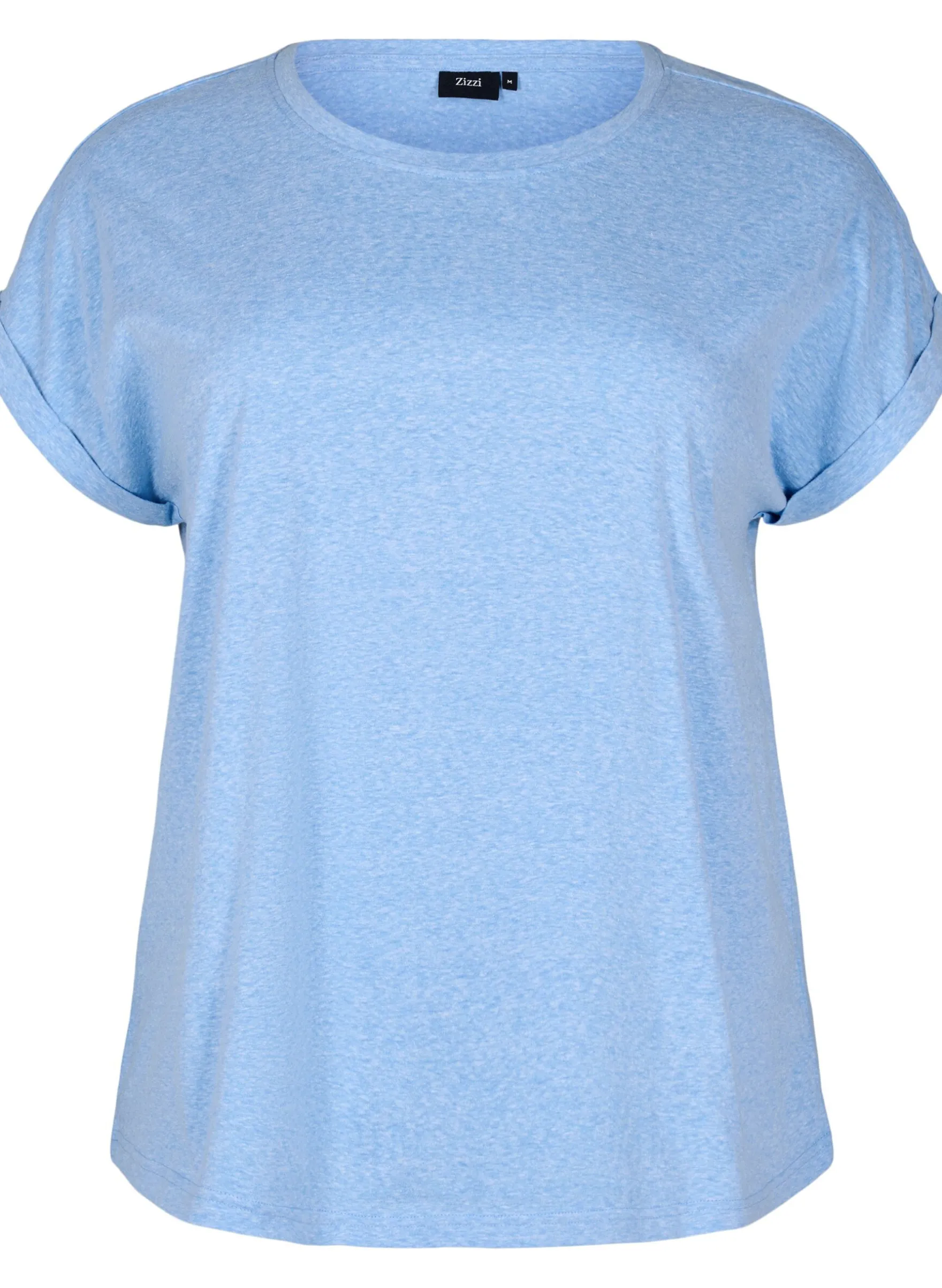 Melange T-Shirt mit kurzen Ärmeln
