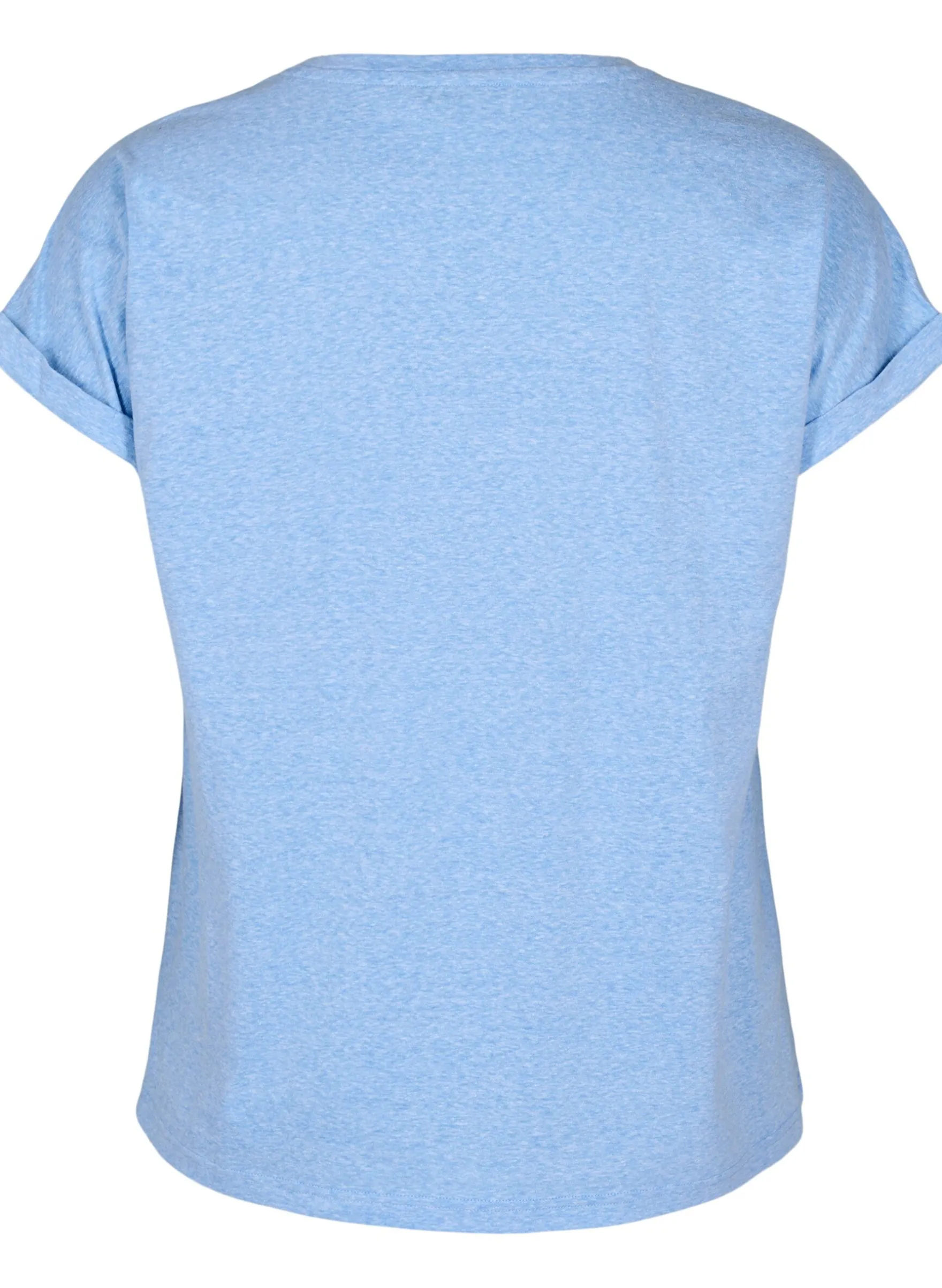 Melange T-Shirt mit kurzen Ärmeln