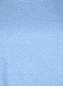 Melange T-Shirt mit kurzen Ärmeln