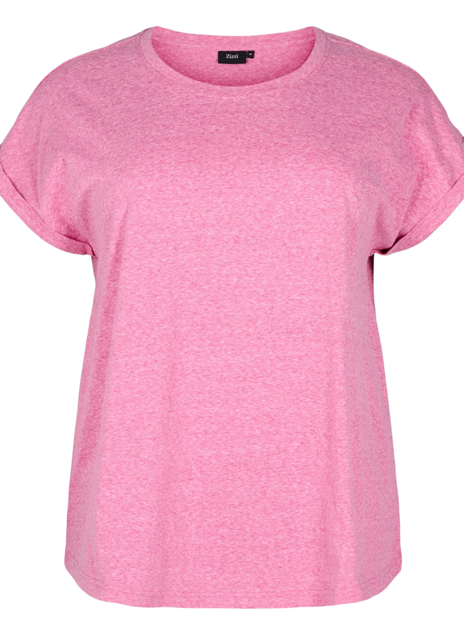 Melange T-Shirt mit kurzen Ärmeln