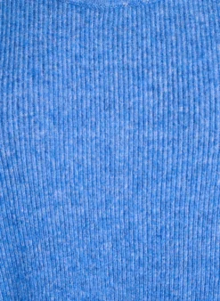 Melierte Strickbluse mit Rundhalsausschnitt