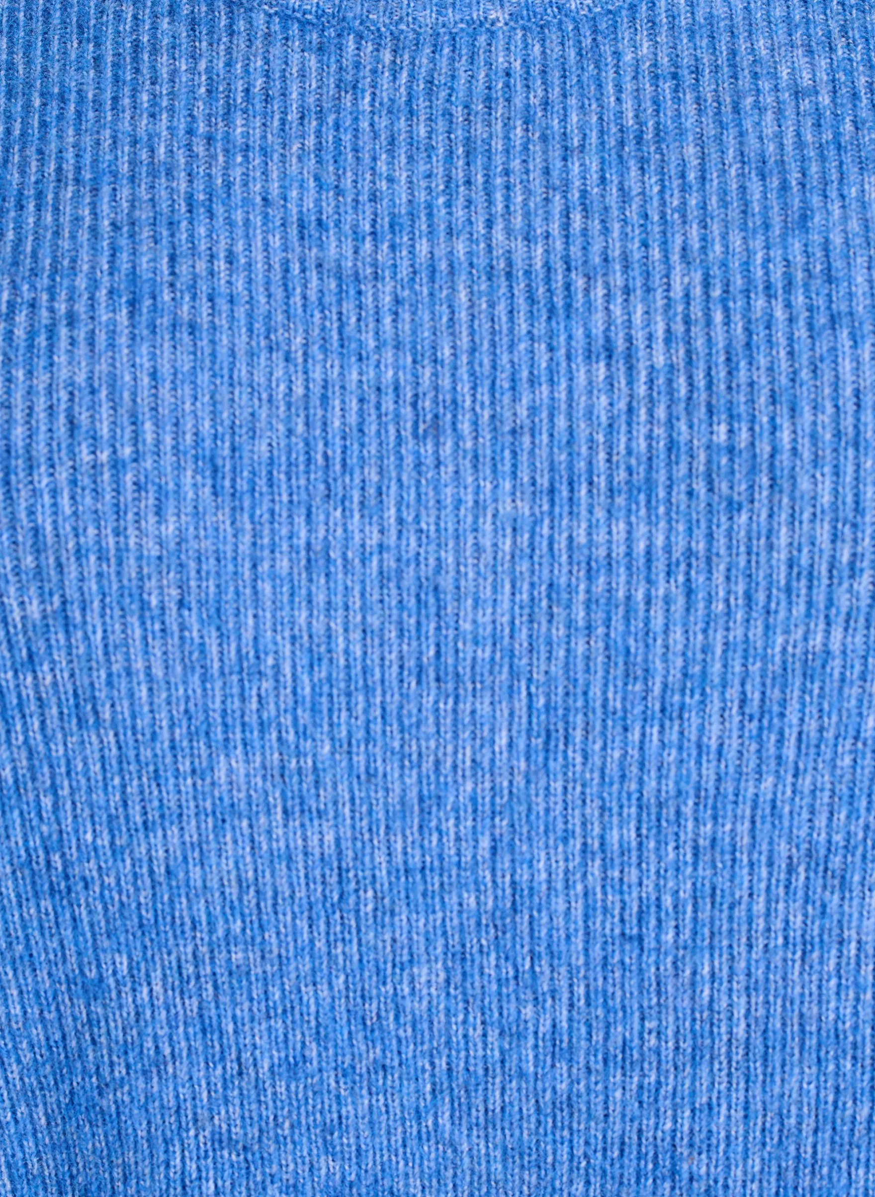 Melierte Strickbluse mit Rundhalsausschnitt