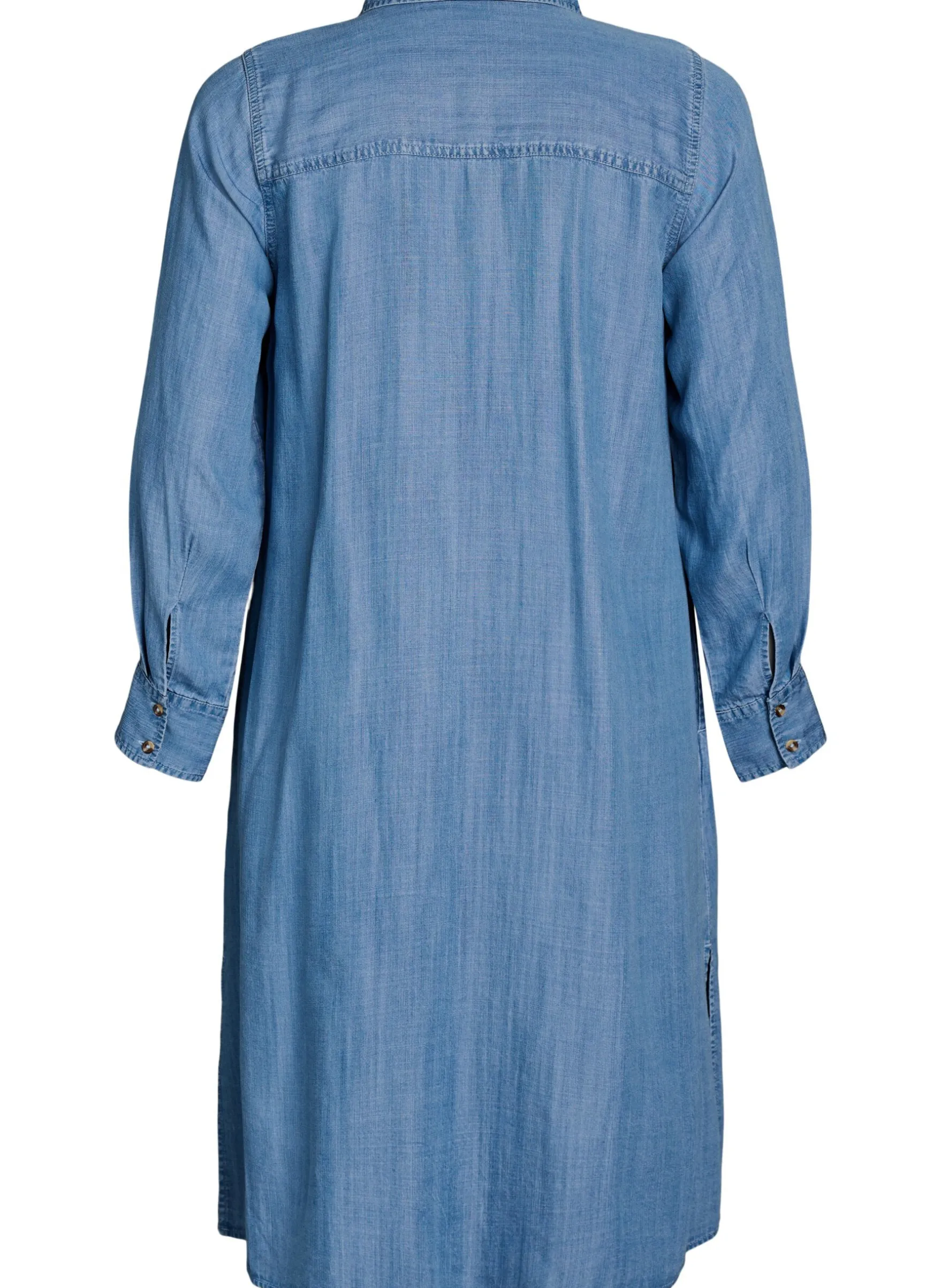 Midi-Hemdblusenkleid aus weichem Lyocell-Denim