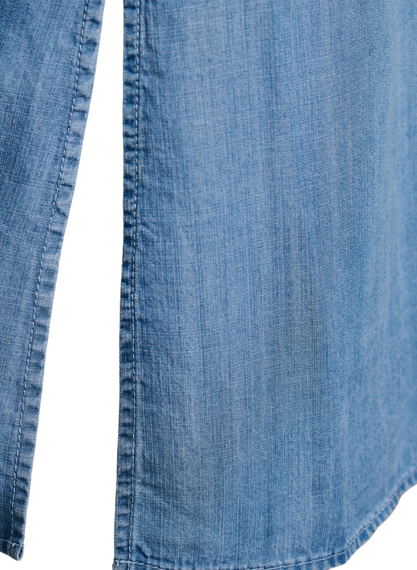 Midi-Hemdblusenkleid aus weichem Lyocell-Denim