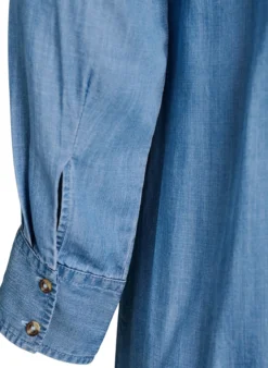 Midi-Hemdblusenkleid aus weichem Lyocell-Denim