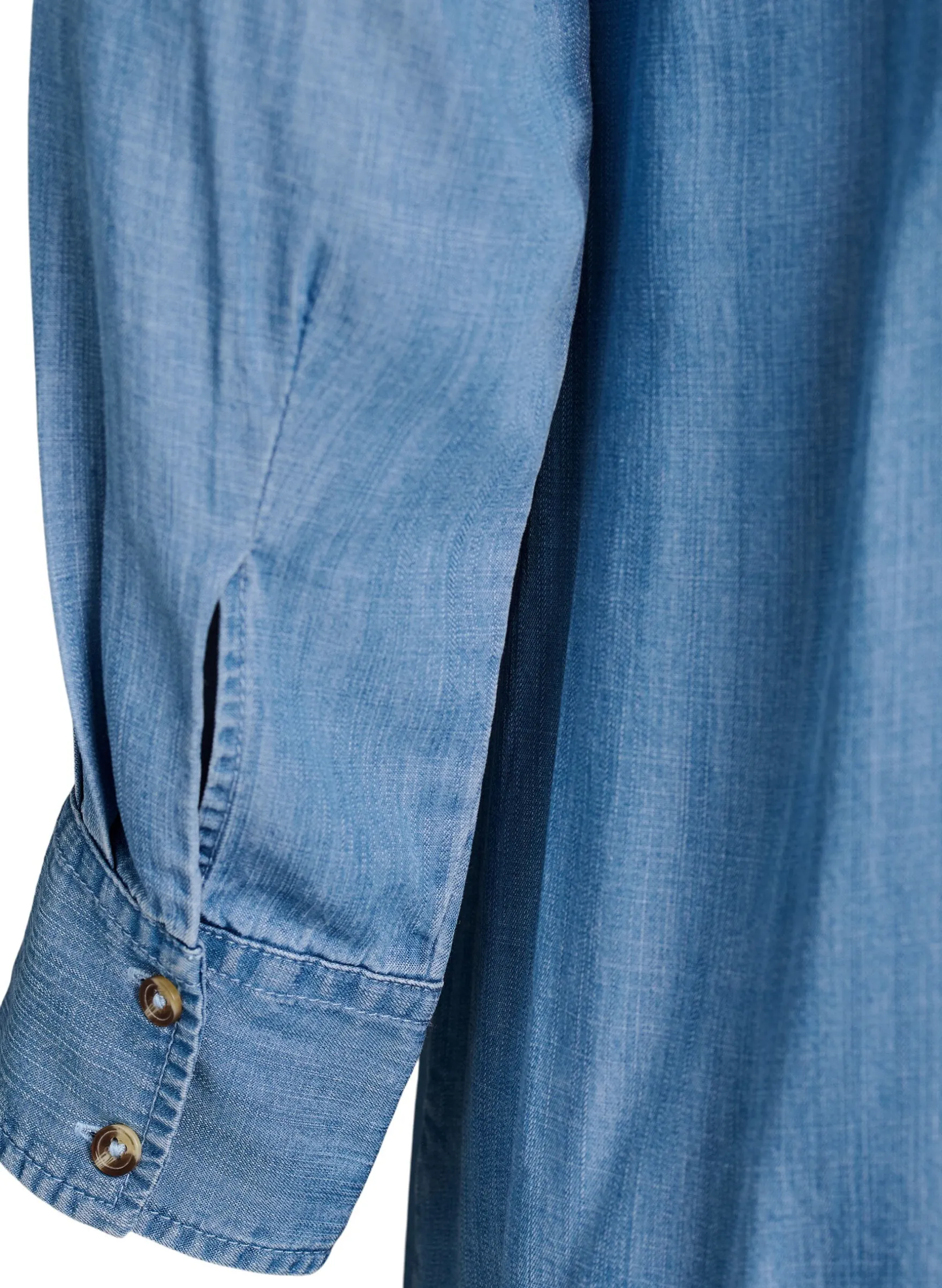 Midi-Hemdblusenkleid aus weichem Lyocell-Denim