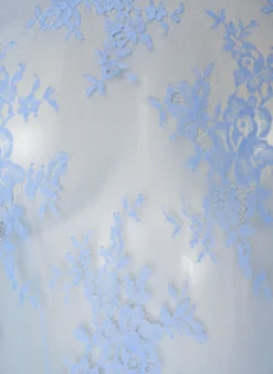 Midikleid aus transparenter Spitze mit kurzen Ärmeln