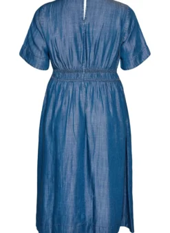Midikleid in Jeans-Optik mit Gummizug in der Taille
