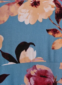 Midikleid mit geblümtem Print und 3/4-Ärmeln