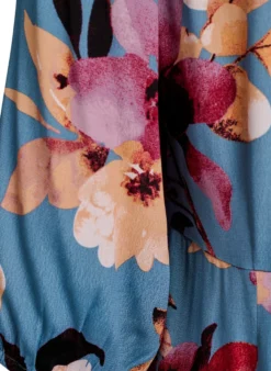Midikleid mit geblümtem Print und 3/4-Ärmeln
