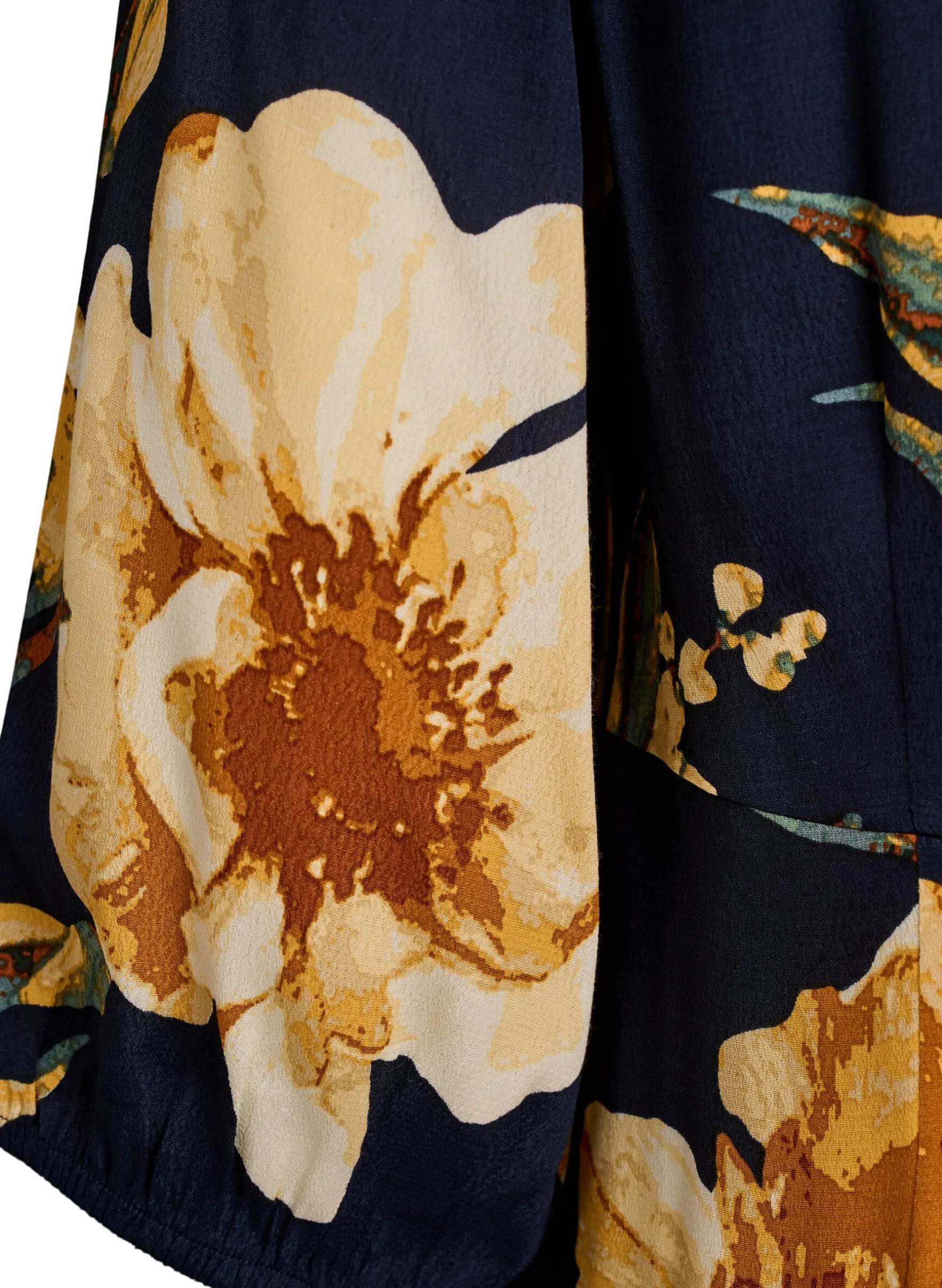 Midikleid mit geblümtem Print und 3/4-Ärmeln