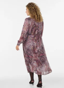 Midikleid mit Paisley-Muster und elastischem Bund