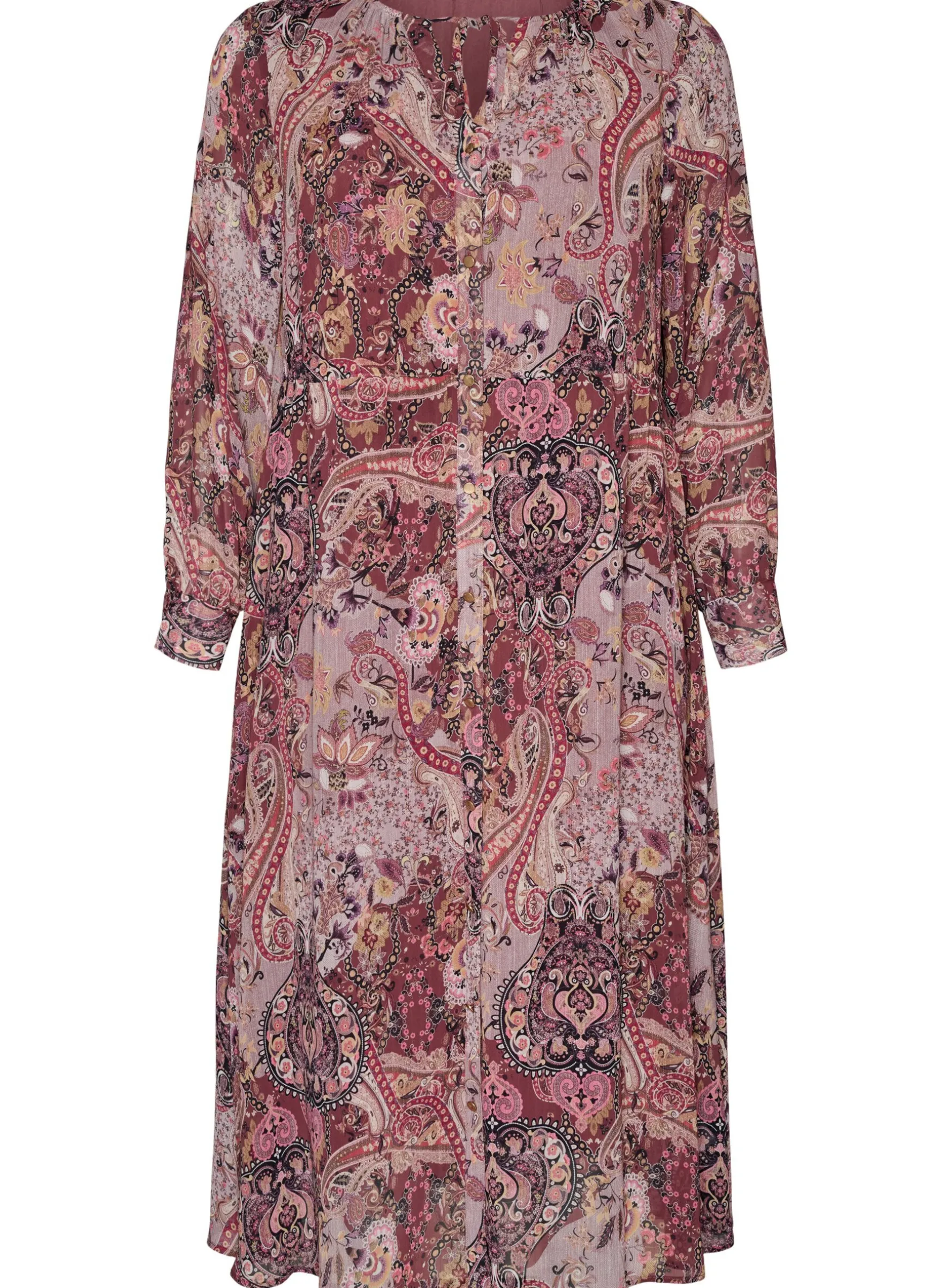 Midikleid mit Paisley-Muster und elastischem Bund