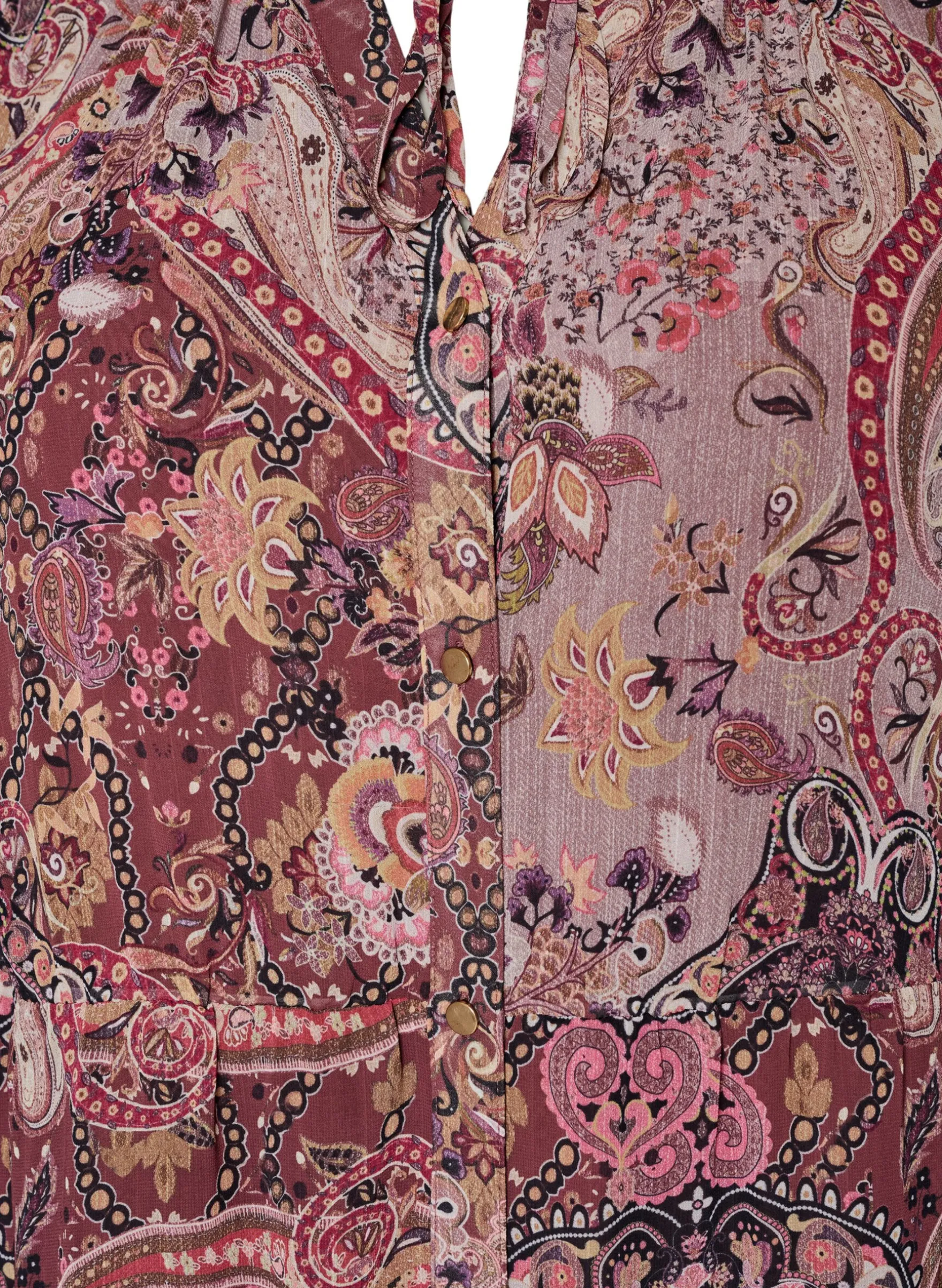 Midikleid mit Paisley-Muster und elastischem Bund