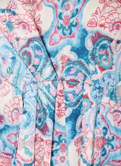 Midikleid mit Paisleymuster und Satin-Optik
