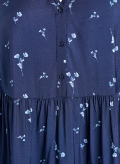 Midikleid mit V-Ausschnitt und A-Linienform