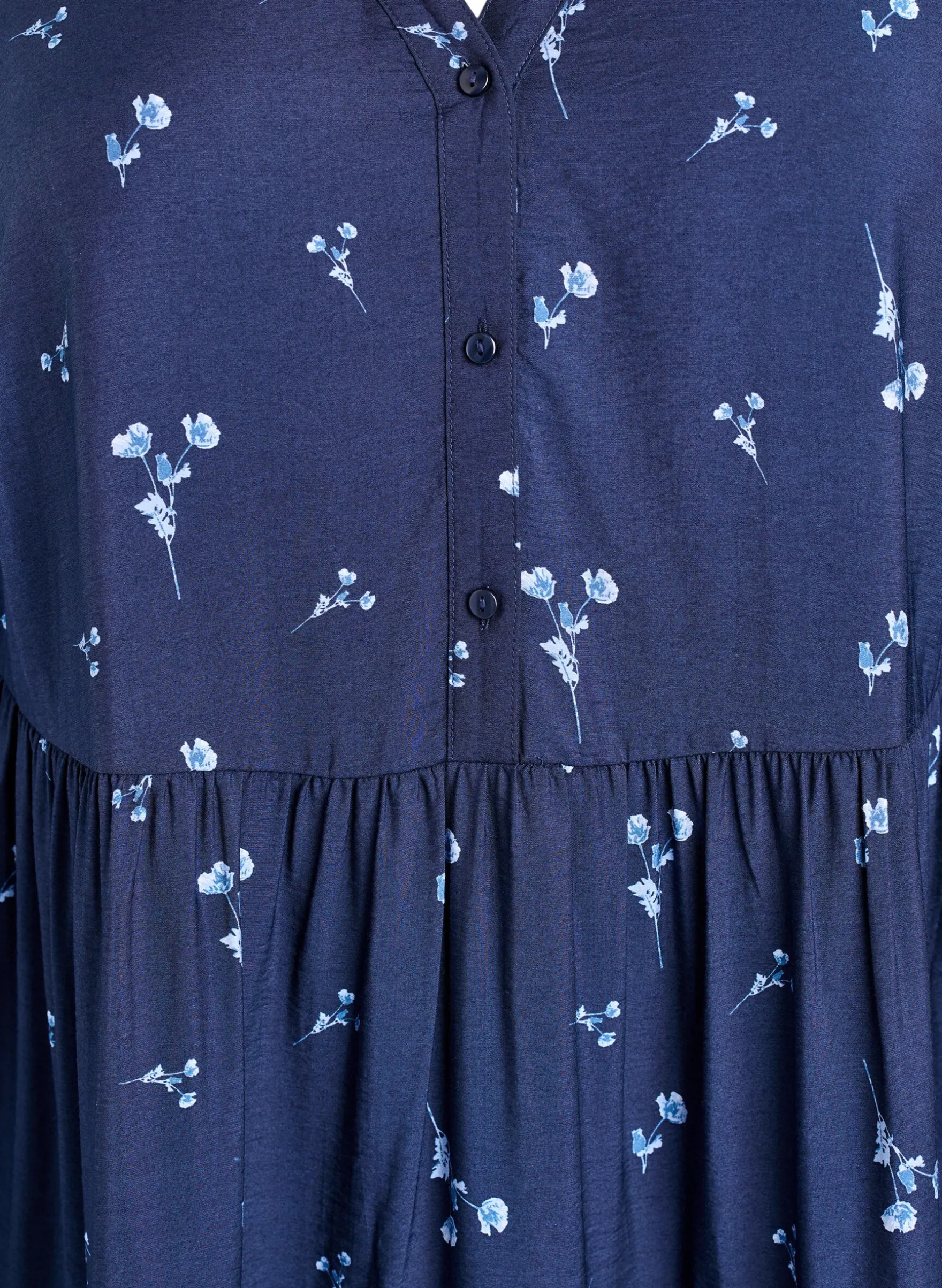 Midikleid mit V-Ausschnitt und A-Linienform