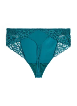 Mikrofaser-String mit Spitze und normaler Taille
