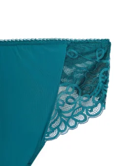 Mikrofaser-String mit Spitze und normaler Taille