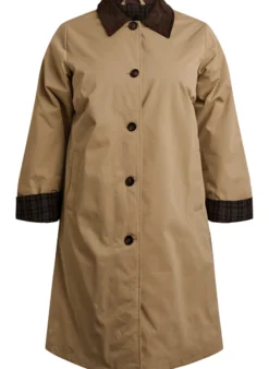 Mittellange Jacke mit Cordkragen