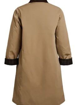 Mittellange Jacke mit Cordkragen