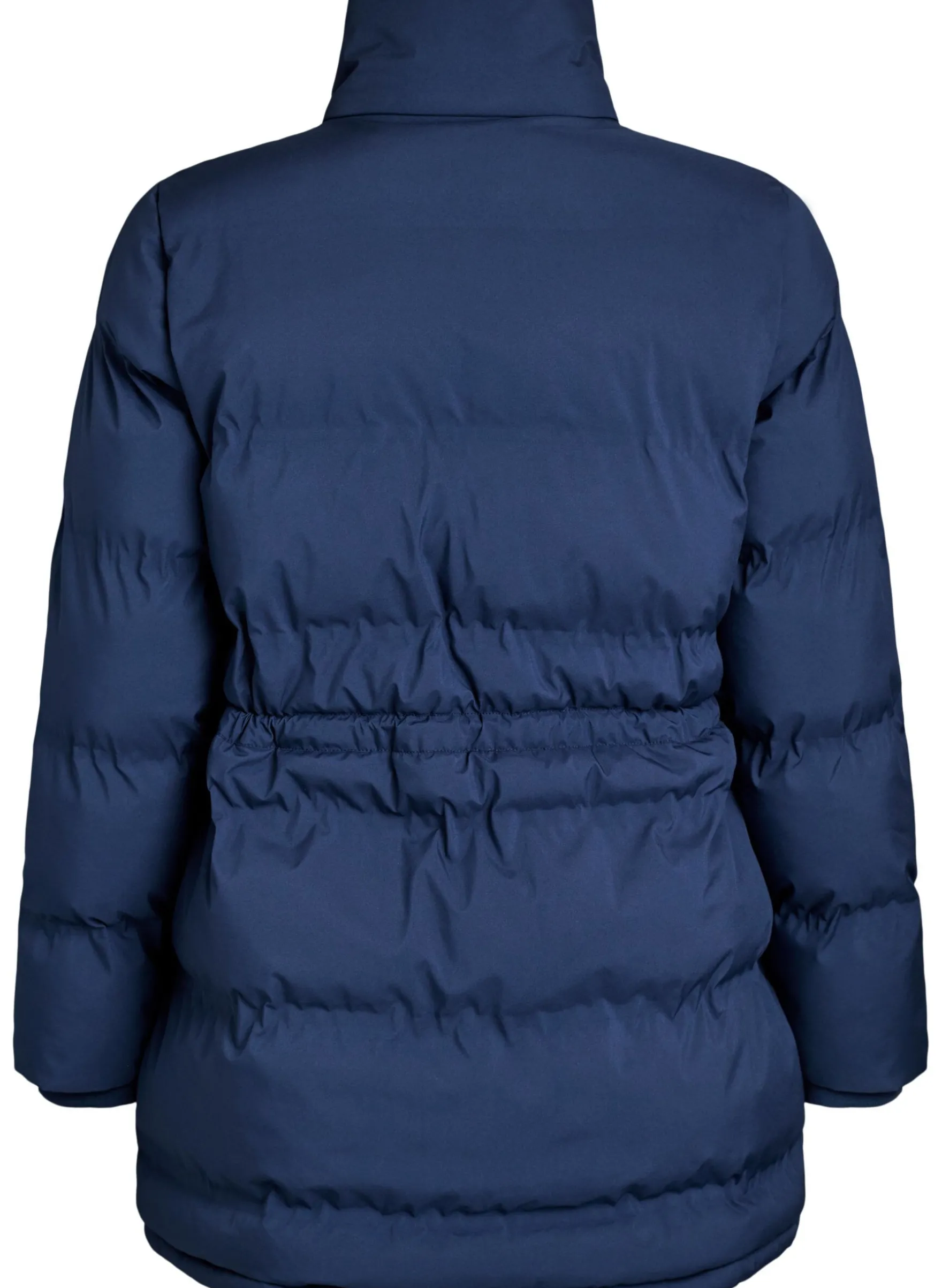 Mittellange Pufferjacke mit verstellbarer Taille
