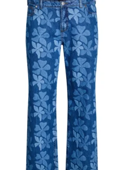 Myra Jeans aus geblümtem Denim mit weiter Passform