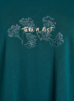 Nachtshirt aus Baumwolle mit Print auf der Vorderseite