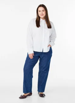 Nadelstreifen-Jeans Kiana mit gerader Passform