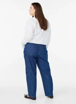 Nadelstreifen-Jeans Kiana mit gerader Passform