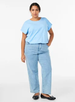 Nadelstreifen-Jeans Kiana mit gerader Passform