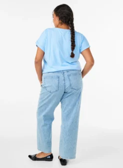 Nadelstreifen-Jeans Kiana mit gerader Passform