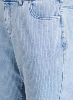 Nadelstreifen-Jeans Kiana mit gerader Passform