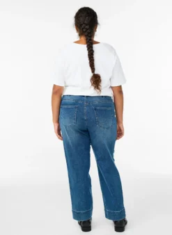 Nadelstreifen-Kiana-Jeans mit markanten Nähten
