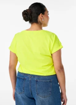 Neonfarbenes T-Shirt aus Baumwolle