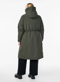 Parka mit Kapuze und verstellbarer Taille